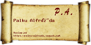Palku Alfréda névjegykártya